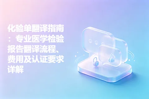化验单翻译指南：专业医学检验报告翻译流程、费用及认证要求详解