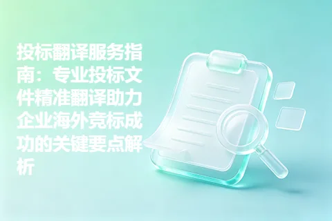 投标翻译服务指南：专业投标文件精准翻译助力企业海外竞标成功的关键要点解析