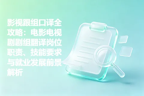 影视跟组口译全攻略：电影电视剧剧组翻译岗位职责、技能要求与就业发展前景解析