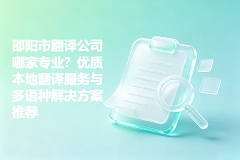 邵阳市翻译公司哪家专业？优质本地翻译服务与多语种解决方案推荐