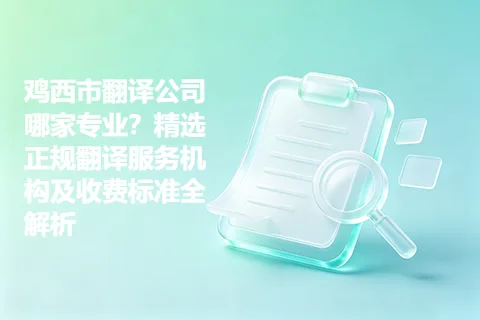 鸡西市翻译公司哪家专业？精选正规翻译服务机构及收费标准全解析