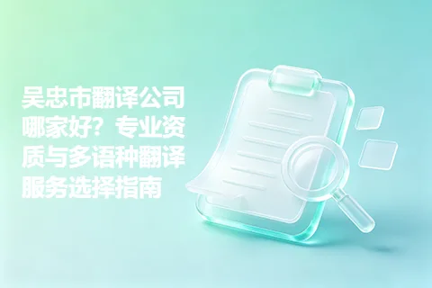 吴忠市翻译公司哪家好？专业资质与多语种翻译服务选择指南