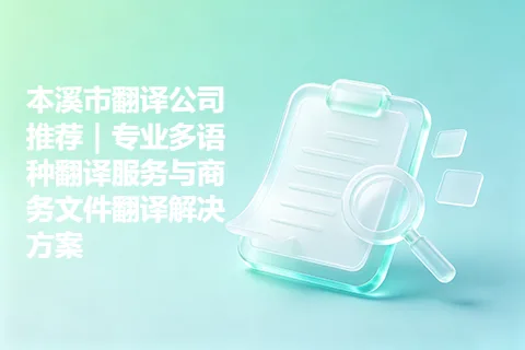 本溪市翻译公司推荐｜专业多语种翻译服务与商务文件翻译解决方案