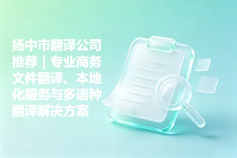 扬中市翻译公司推荐｜专业商务文件翻译、本地化服务与多语种翻译解决方案