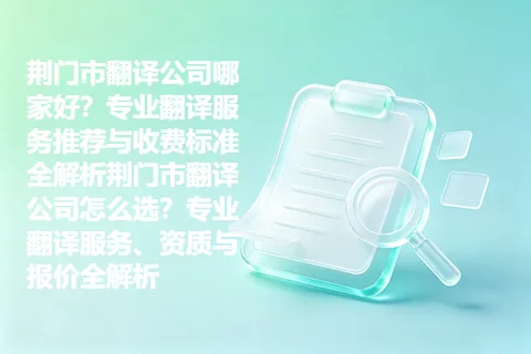荆门市翻译公司哪家好？专业翻译服务推荐与收费标准全解析荆门市翻译公司怎么选？专业翻译服务、资质与报价全解析