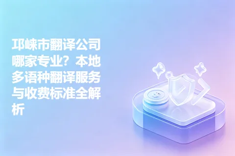 邛崃市翻译公司哪家专业？本地多语种翻译服务与收费标准全解析
