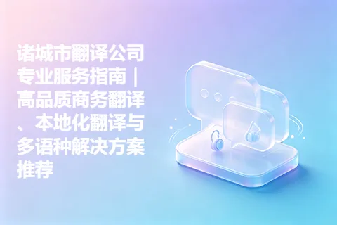诸城市翻译公司专业服务指南｜高品质商务翻译、本地化翻译与多语种解决方案推荐