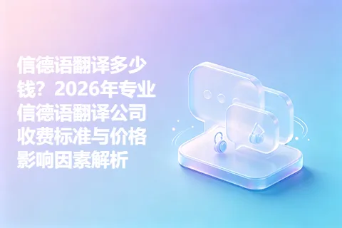 信德语翻译多少钱？2026年专业信德语翻译公司收费标准与价格影响因素解析
