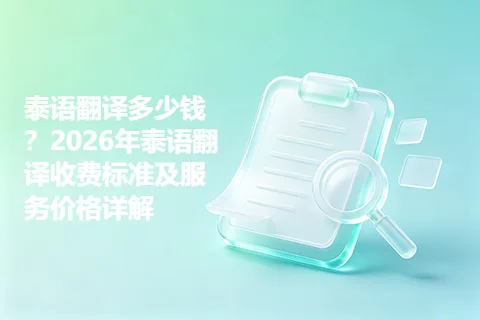 泰语翻译多少钱？2026年泰语翻译收费标准及服务价格详解