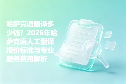 哈萨克语翻译多少钱？2026年哈萨克语人工翻译报价标准与专业服务费用解析