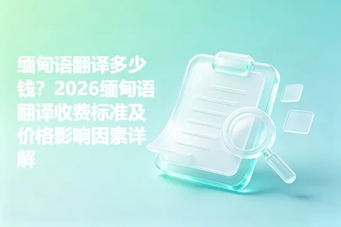 缅甸语翻译多少钱？2026缅甸语翻译收费标准及价格影响因素详解