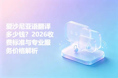 爱沙尼亚语翻译多少钱？2026收费标准与专业服务价格解析