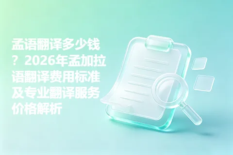 孟语翻译多少钱？2026年孟加拉语翻译费用标准及专业翻译服务价格解析
