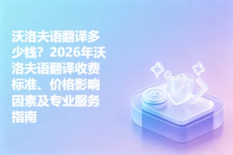 沃洛夫语翻译多少钱？2026年沃洛夫语翻译收费标准、价格影响因素及专业服务指南