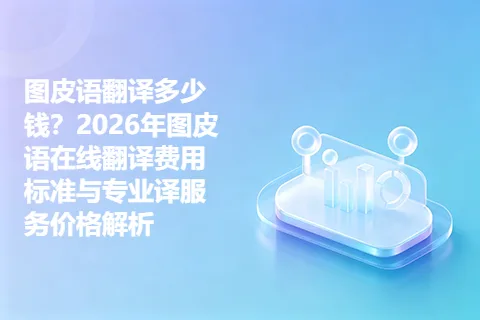 图皮语翻译多少钱？2026年图皮语在线翻译费用标准与专业译服务价格解析