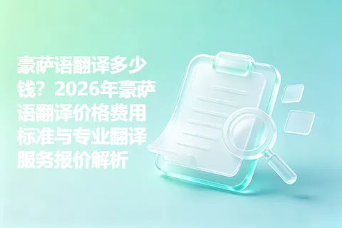 豪萨语翻译多少钱？2026年豪萨语翻译价格费用标准与专业翻译服务报价解析
