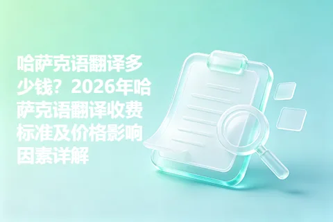 哈萨克语翻译多少钱？2026年哈萨克语翻译收费标准及价格影响因素详解