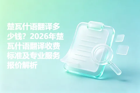 楚瓦什语翻译多少钱？2026年楚瓦什语翻译收费标准及专业服务报价解析