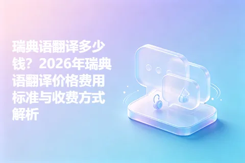 瑞典语翻译多少钱？2026年瑞典语翻译价格费用标准与收费方式解析
