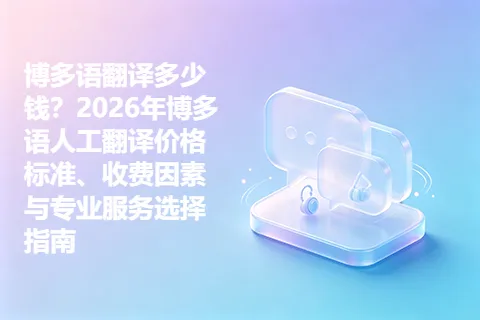 博多语翻译多少钱？2026年博多语人工翻译价格标准、收费因素与专业服务选择指南