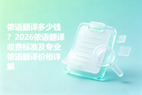 侬语翻译多少钱？2026侬语翻译收费标准及专业侬语翻译价格详解