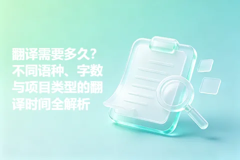 翻译需要多久？不同语种、字数与项目类型的翻译时间全解析