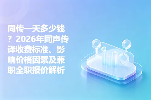 同传一天多少钱？2026年同声传译收费标准、影响价格因素及兼职全职报价解析