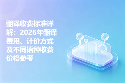 翻译收费标准详解：2026年翻译费用、计价方式及不同语种收费价格参考