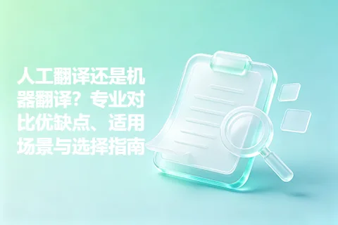 人工翻译还是机器翻译？专业对比优缺点、适用场景与选择指南