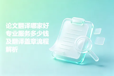 论文翻译哪家好专业服务多少钱及翻译盖章流程解析