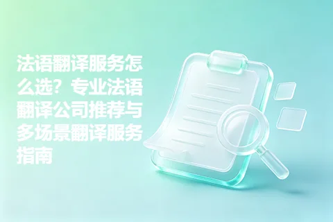 法语翻译服务怎么选？专业法语翻译公司推荐与多场景翻译服务指南