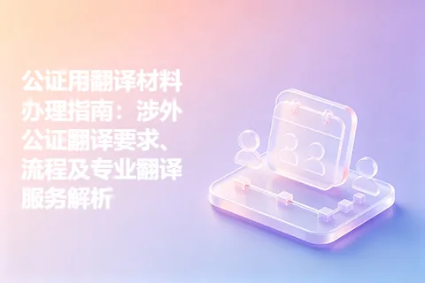 公证用翻译材料办理指南：涉外公证翻译要求、流程及专业翻译服务解析