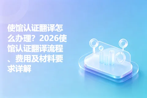 使馆认证翻译怎么办理？2026使馆认证翻译流程、费用及材料要求详解