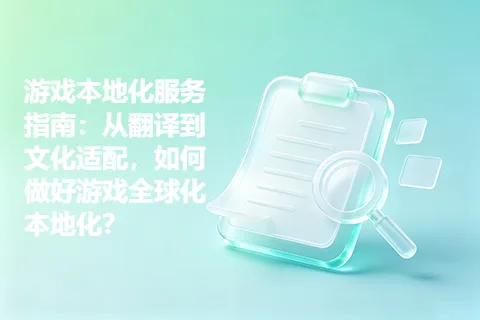 游戏本地化服务指南：从翻译到文化适配，如何做好游戏全球化本地化？