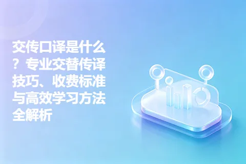 交传口译是什么？专业交替传译技巧、收费标准与高效学习方法全解析