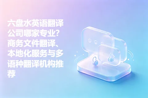 六盘水英语翻译公司哪家专业？商务文件翻译、本地化服务与多语种翻译机构推荐