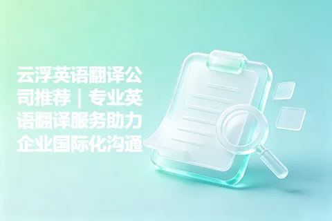 云浮英语翻译公司推荐｜专业英语翻译服务助力企业国际化沟通