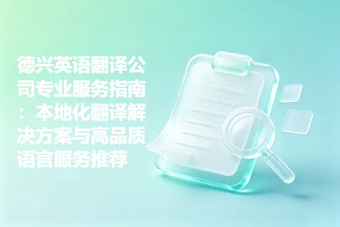 德兴英语翻译公司专业服务指南：本地化翻译解决方案与高品质语言服务推荐