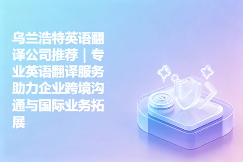 乌兰浩特英语翻译公司推荐｜专业英语翻译服务助力企业跨境沟通与国际业务拓展