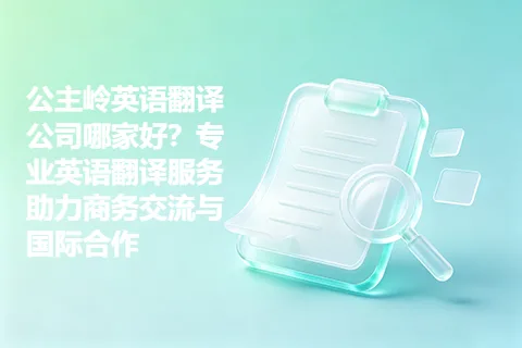公主岭英语翻译公司哪家好？专业英语翻译服务助力商务交流与国际合作