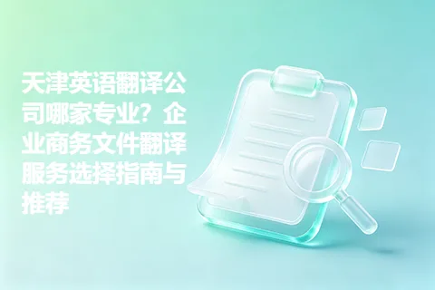 天津英语翻译公司哪家专业？企业商务文件翻译服务选择指南与推荐