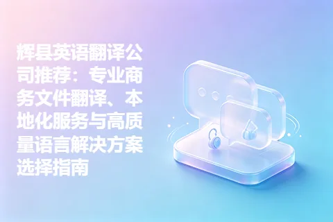辉县英语翻译公司推荐：专业商务文件翻译、本地化服务与高质量语言解决方案选择指南