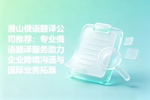 潜山俄语翻译公司推荐：专业俄语翻译服务助力企业跨境沟通与国际业务拓展