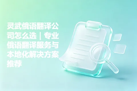 灵武俄语翻译公司怎么选｜专业俄语翻译服务与本地化解决方案推荐