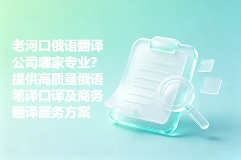 老河口俄语翻译公司哪家专业？提供高质量俄语笔译口译及商务翻译服务方案