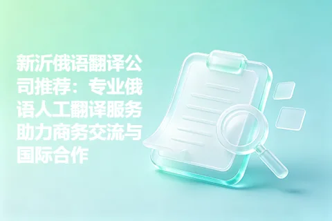 新沂俄语翻译公司推荐：专业俄语人工翻译服务助力商务交流与国际合作