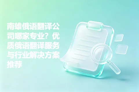 南雄俄语翻译公司哪家专业？优质俄语翻译服务与行业解决方案推荐