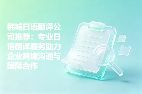 韩城日语翻译公司推荐：专业日语翻译服务助力企业跨境沟通与国际合作