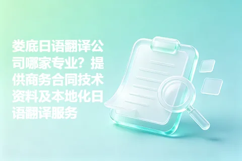 娄底日语翻译公司哪家专业？提供商务合同技术资料及本地化日语翻译服务