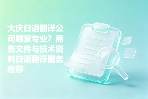 大庆日语翻译公司哪家专业？商务文件与技术资料日语翻译服务推荐
